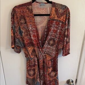 Abbeline small Romper Bohemian Paisley Print